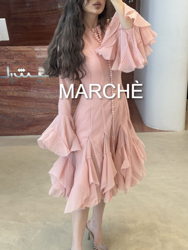SWEET SOLID BUBBLE SKIRT LONG