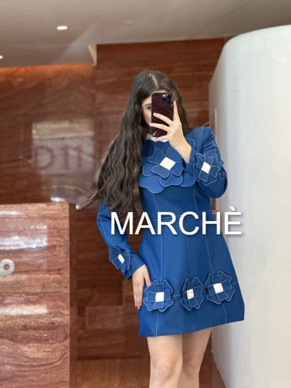 RETRO BLUE GARDEN LONG SLEEVE
