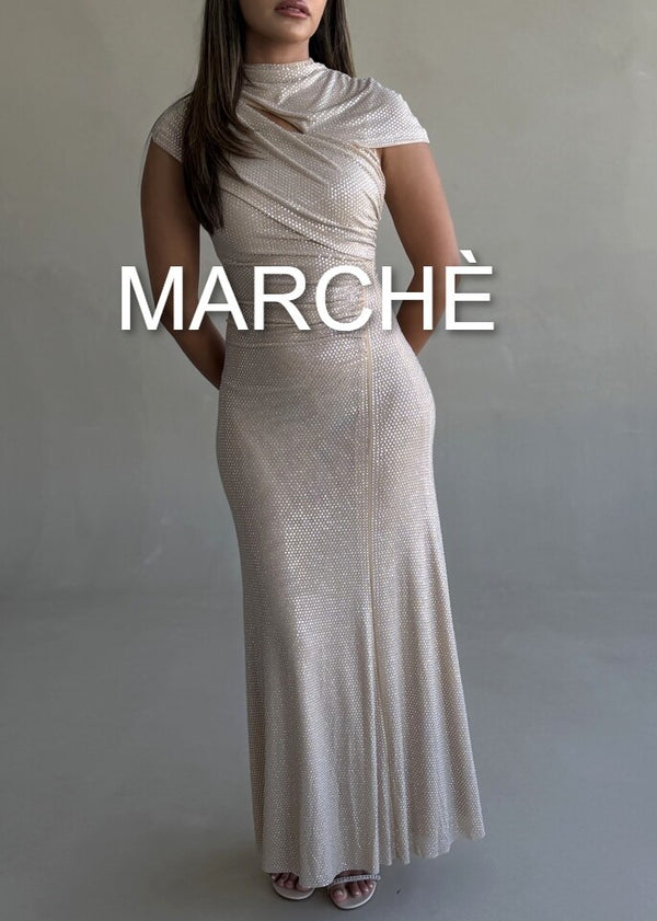 CHAMPAGNE LUXURY RHINESTONE  PROM