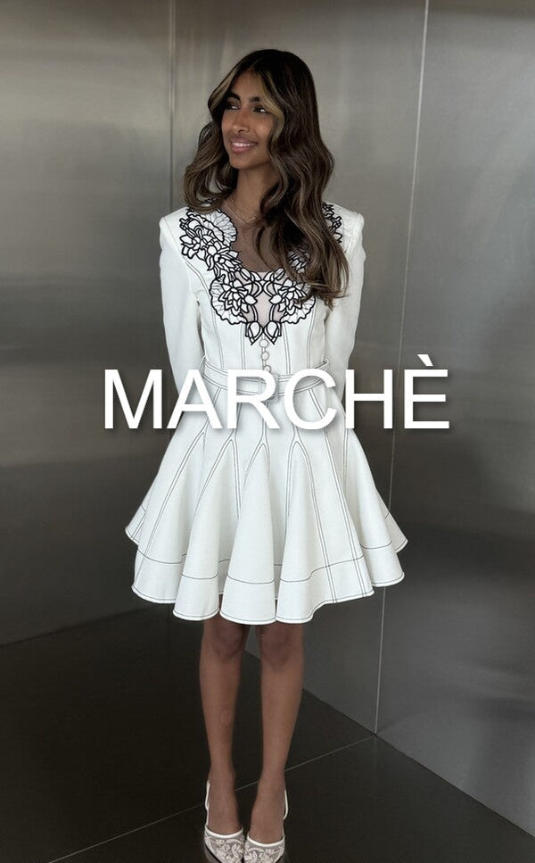 FLOWER DRAFT SHORT DRESS