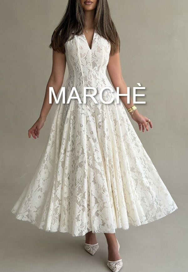 V-NECK ROMANTIC FLORAL LACE