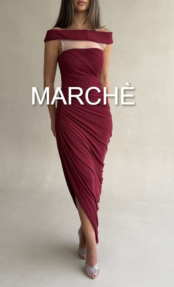 OFF SHOULDER SLIT LONG DRESS