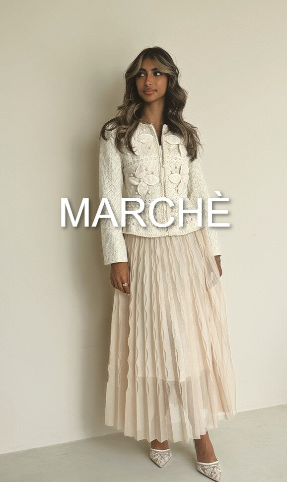 FLOWER TWEED COAT + SKIRT