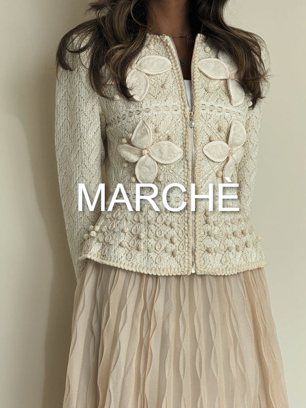 FLOWER TWEED COAT + SKIRT
