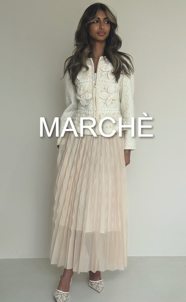 FLOWER TWEED COAT + SKIRT