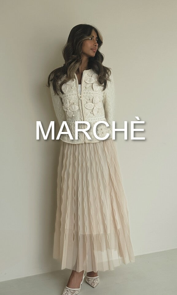 FLOWER TWEED COAT + SKIRT
