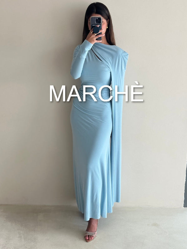 MAXI LONG CAPE DRESS