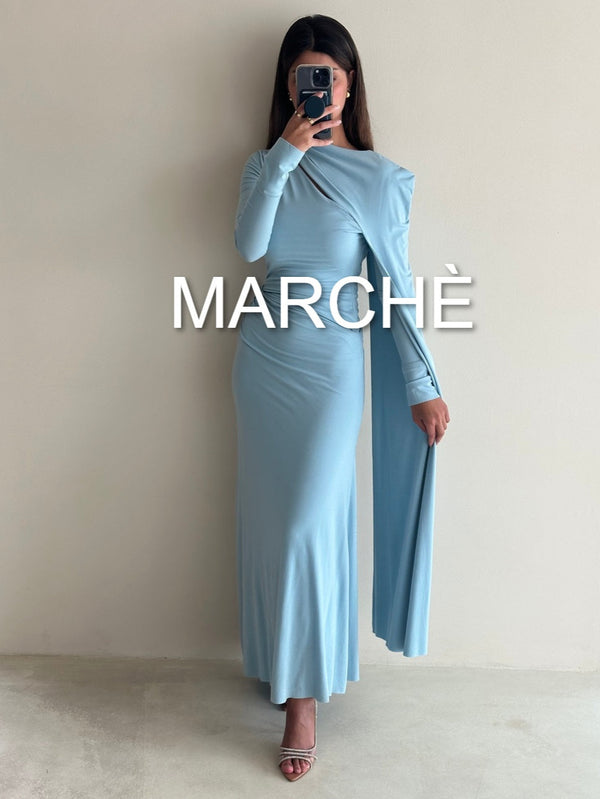 MAXI LONG CAPE DRESS