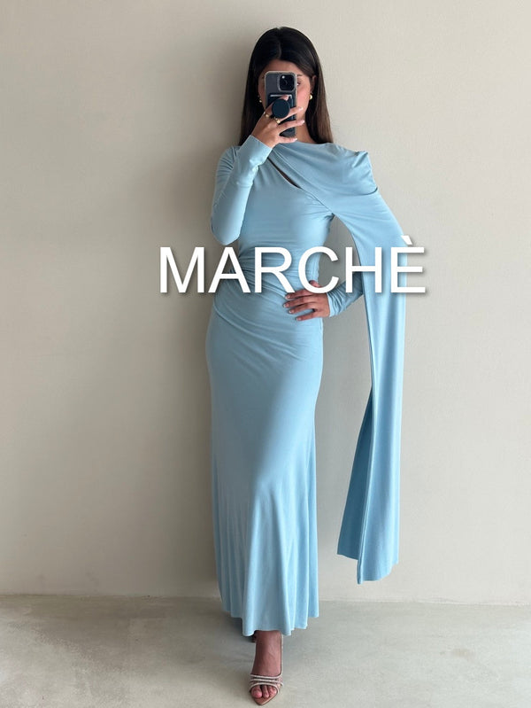 MAXI LONG CAPE DRESS