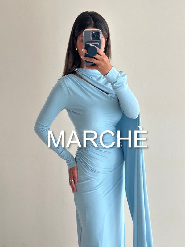 MAXI LONG CAPE DRESS
