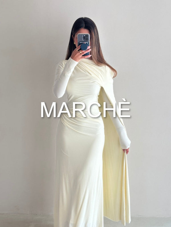 MAXI LONG CAPE DRESS