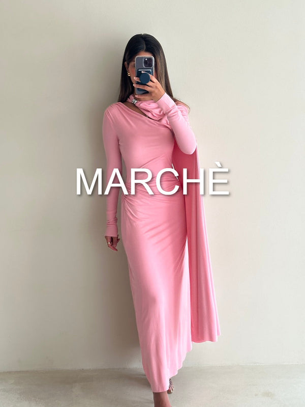 MAXI LONG CAPE DRESS