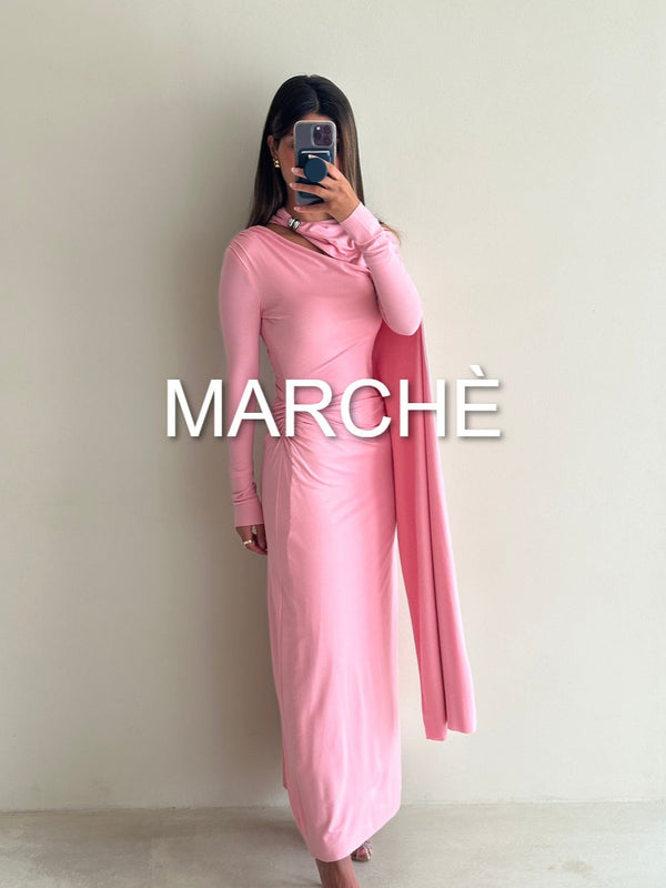 MAXI LONG CAPE DRESS
