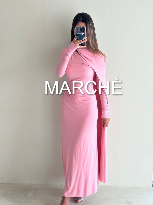 MAXI LONG CAPE DRESS