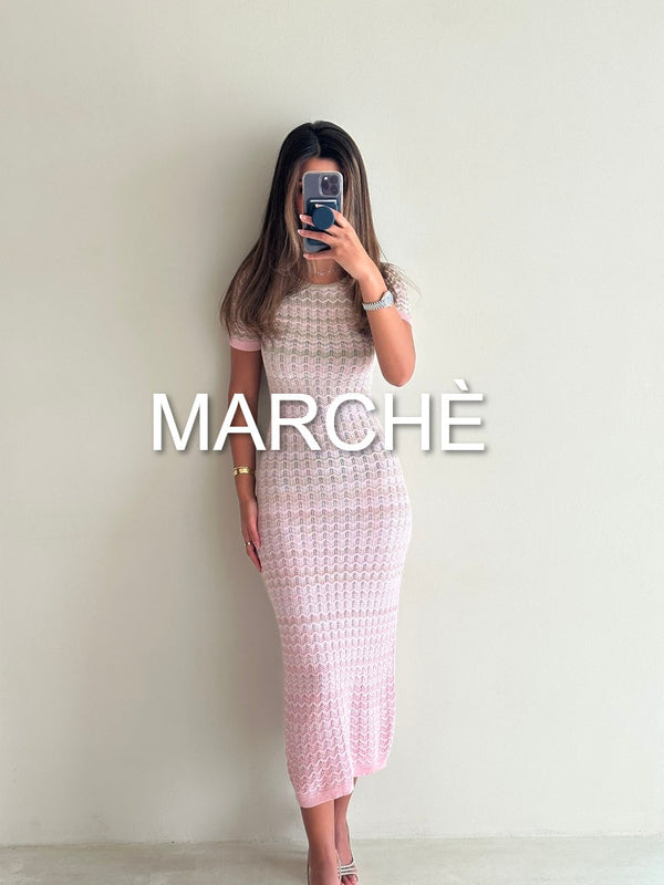 GRADIENT KNITTED ROUND COLLAR