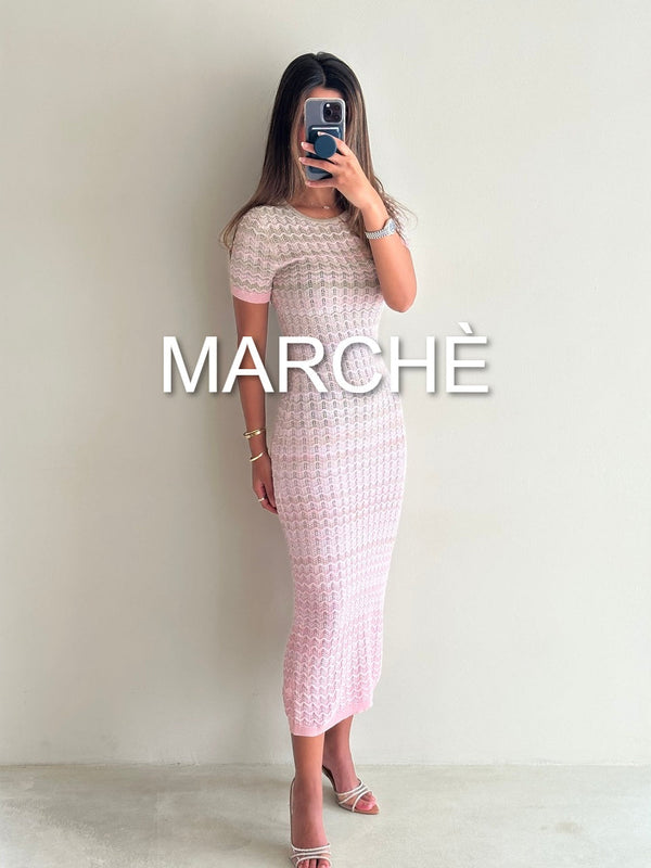 GRADIENT KNITTED ROUND COLLAR