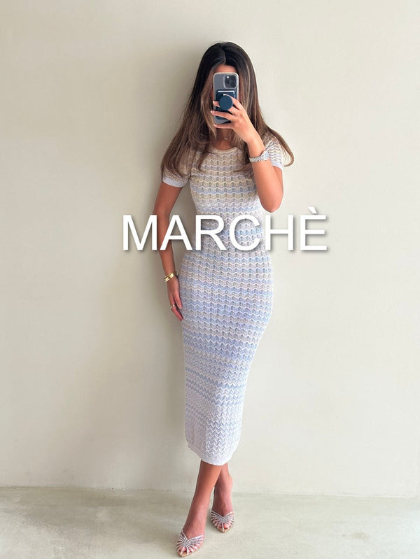 GRADIENT KNITTED ROUND COLLAR