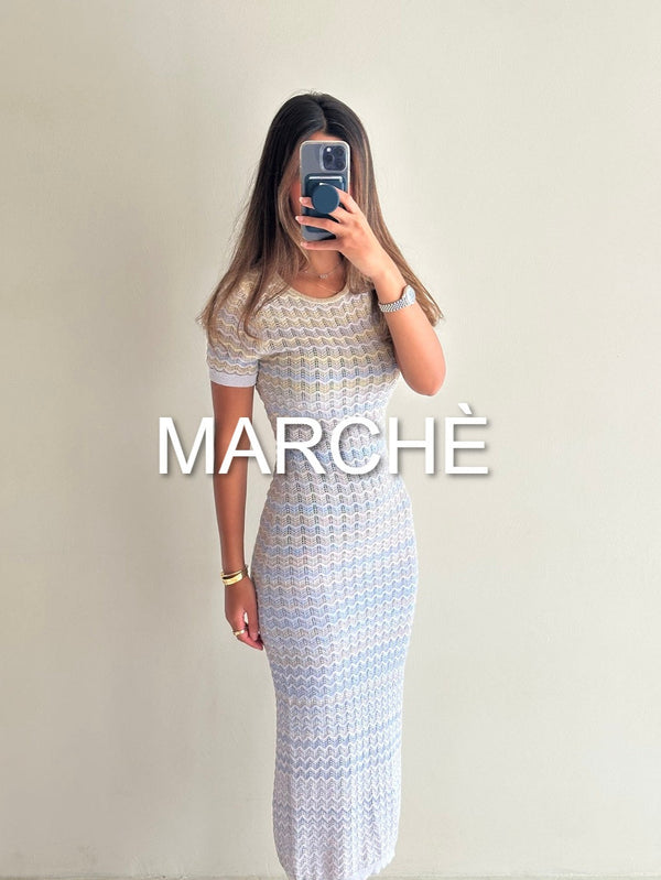 GRADIENT KNITTED ROUND COLLAR