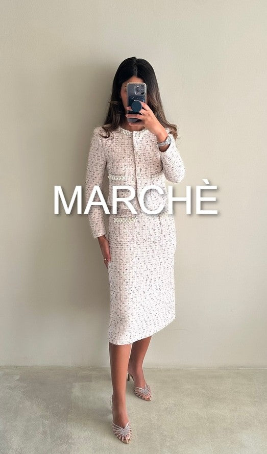 PEARL TWEED LONG SLEEVE + SKIRT
