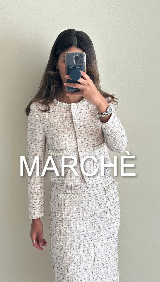 PEARL TWEED LONG SLEEVE + SKIRT