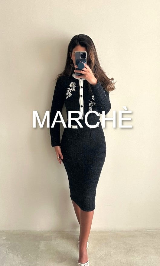 ROUND NECK JACKET + SKIRT