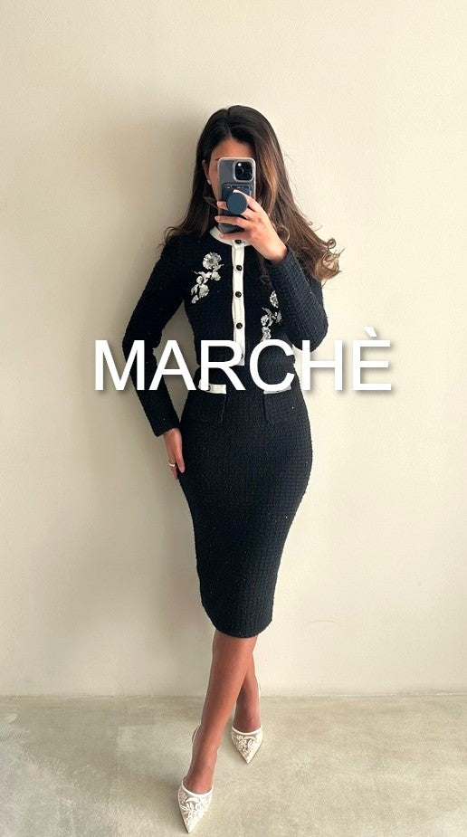 ROUND NECK JACKET + SKIRT