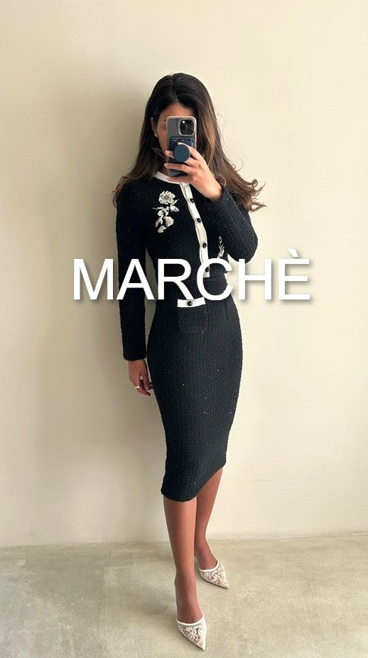 ROUND NECK JACKET + SKIRT