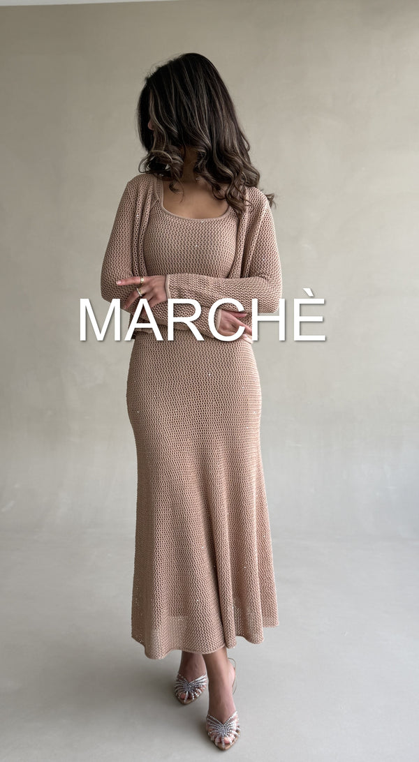 NEW FRENCH KNIT CARDIGAN+SLIP DRESS