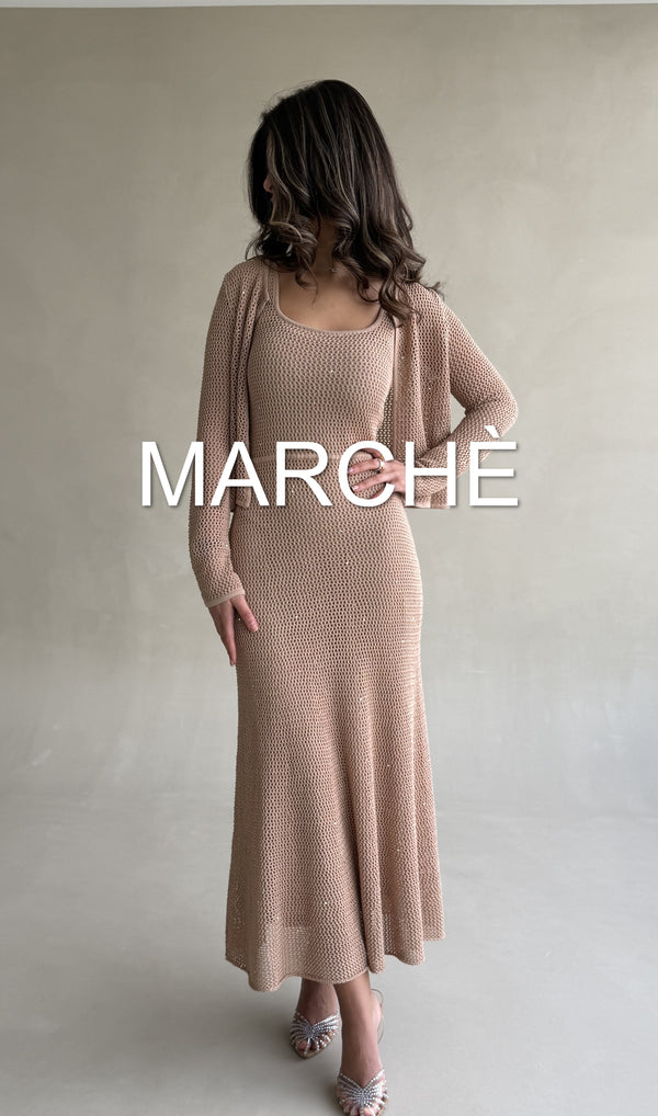 NEW FRENCH KNIT CARDIGAN+SLIP DRESS