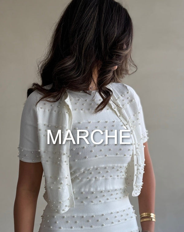 HEAVY BEADED ROUND NECK CARDIGAN+ TANK DRESS