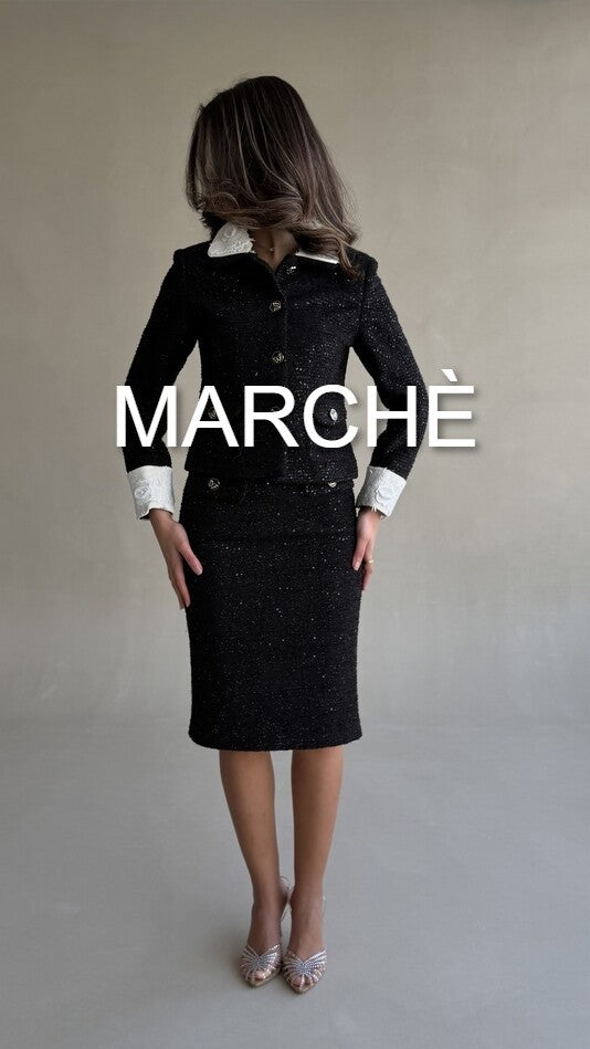 FASHIONABLE WOOLEN  SET JACKET + SKIRT