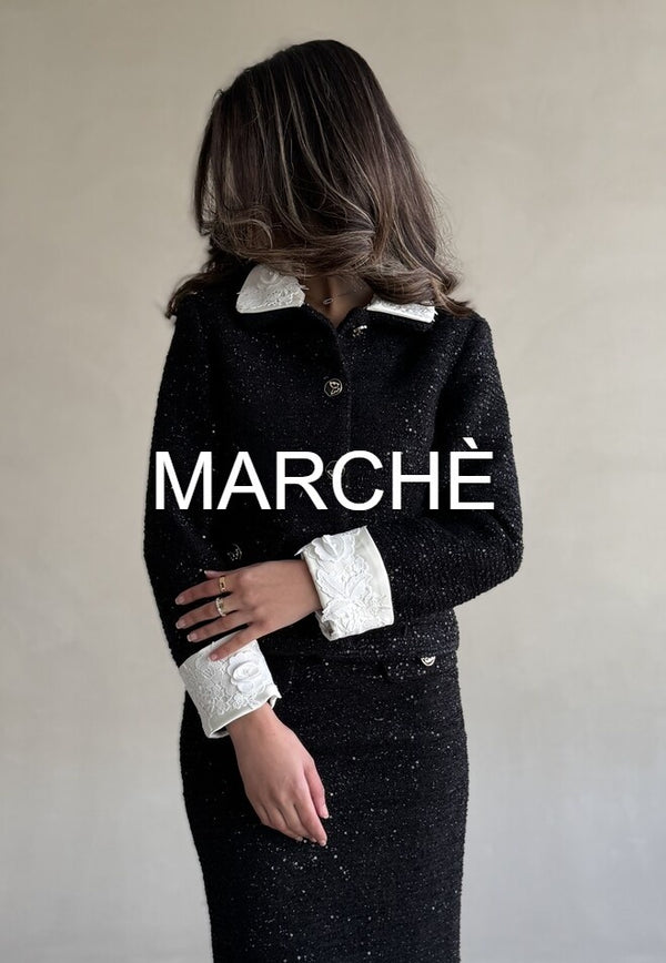 FASHIONABLE WOOLEN  SET JACKET + SKIRT