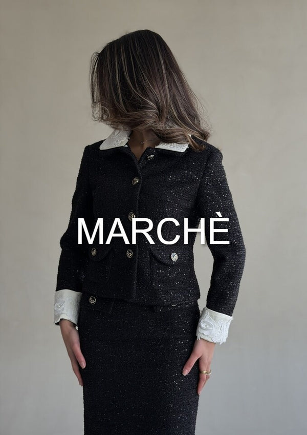 FASHIONABLE WOOLEN  SET JACKET + SKIRT