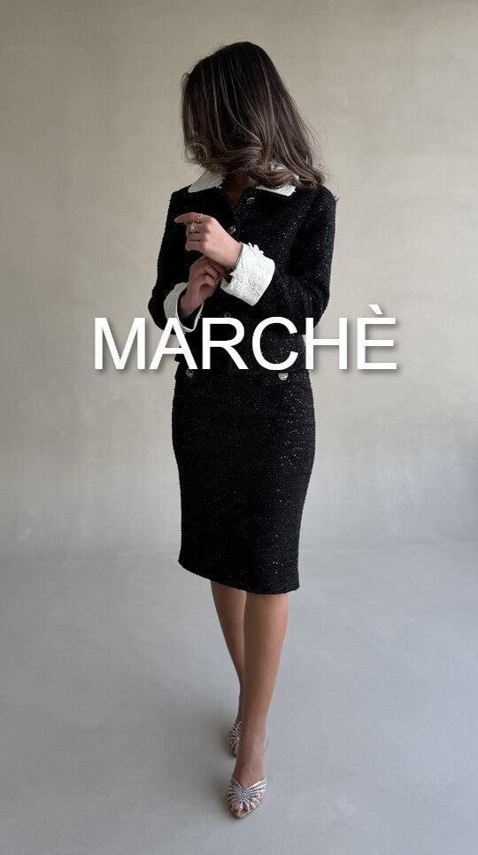 FASHIONABLE WOOLEN  SET JACKET + SKIRT