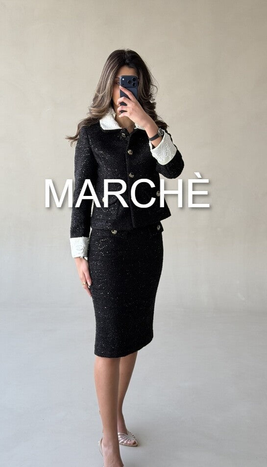 FASHIONABLE WOOLEN  SET JACKET + SKIRT