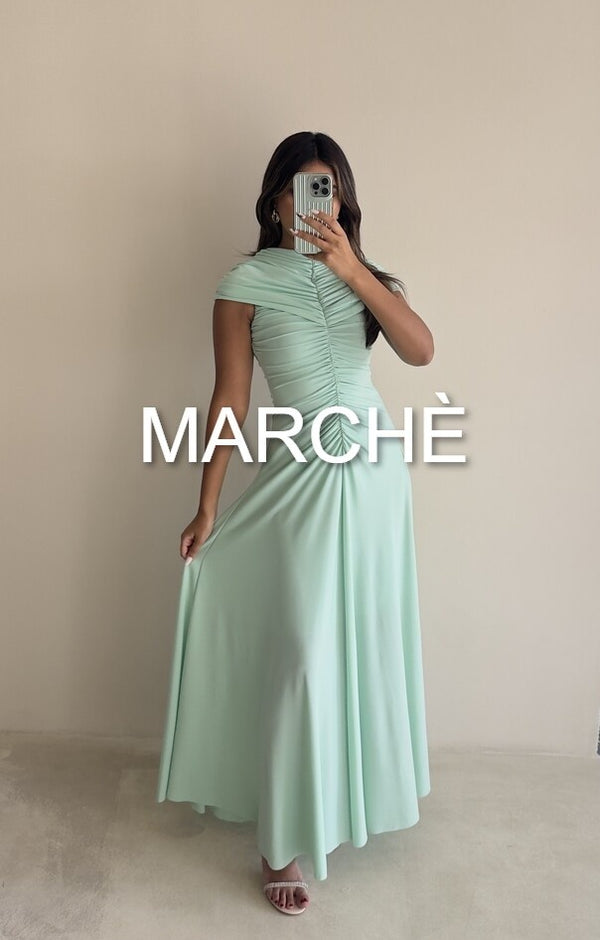 PLEATED COLLAR EVENING DRESS