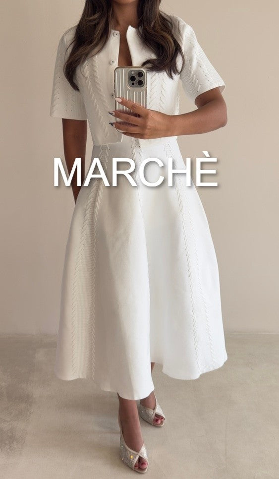 LONG KNITTED DRESS WITH CARDIGAN