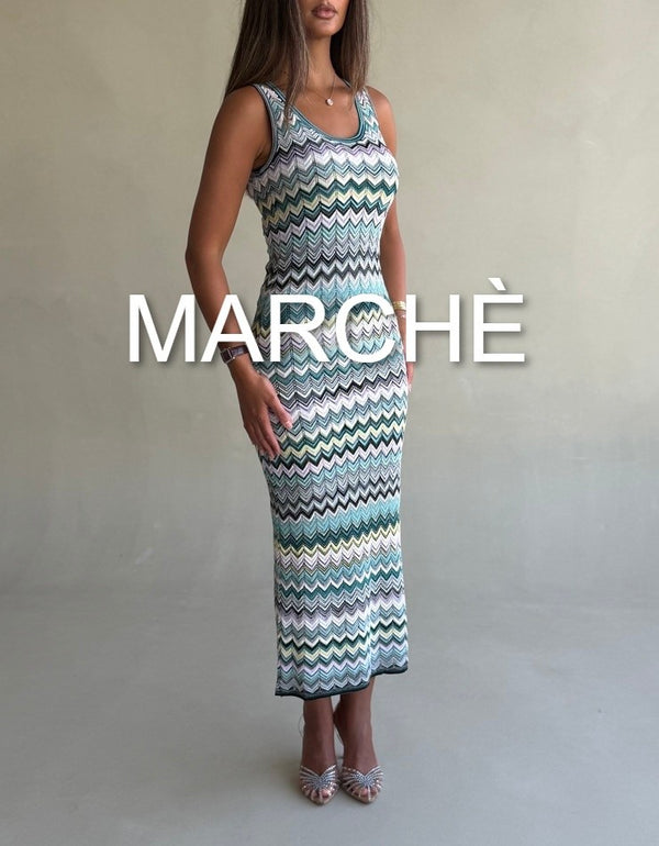 SLEEVELESS NEW ARRIVAL STRIPE WAVY