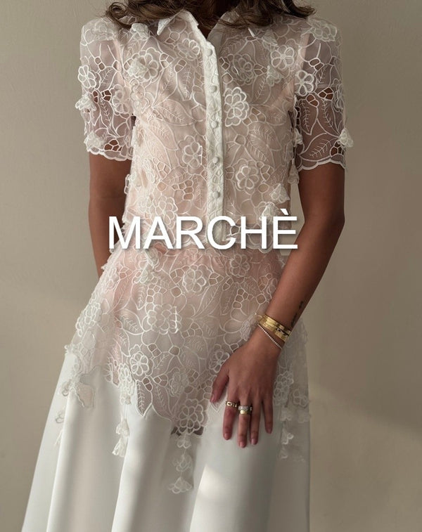 2 PCS SET LACE TOP + SKIRT