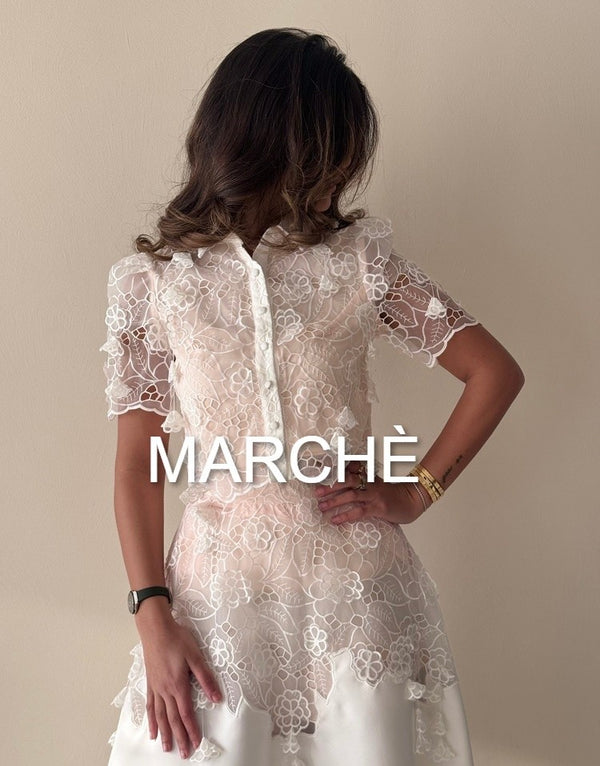 2 PCS SET LACE TOP + SKIRT