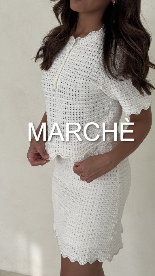 WAVE TRIM TOP + SKIRT