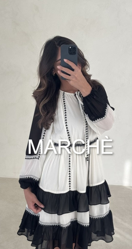 PLEAT TASSEL MINI DRESS