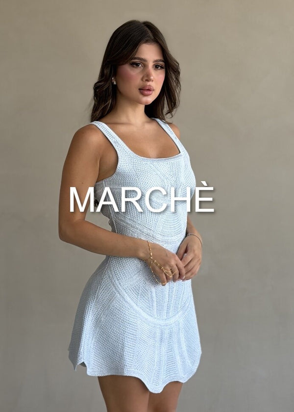 WAVE HEM LACE UP DRESS