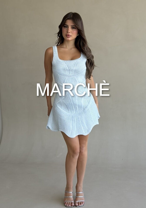 WAVE HEM LACE UP DRESS