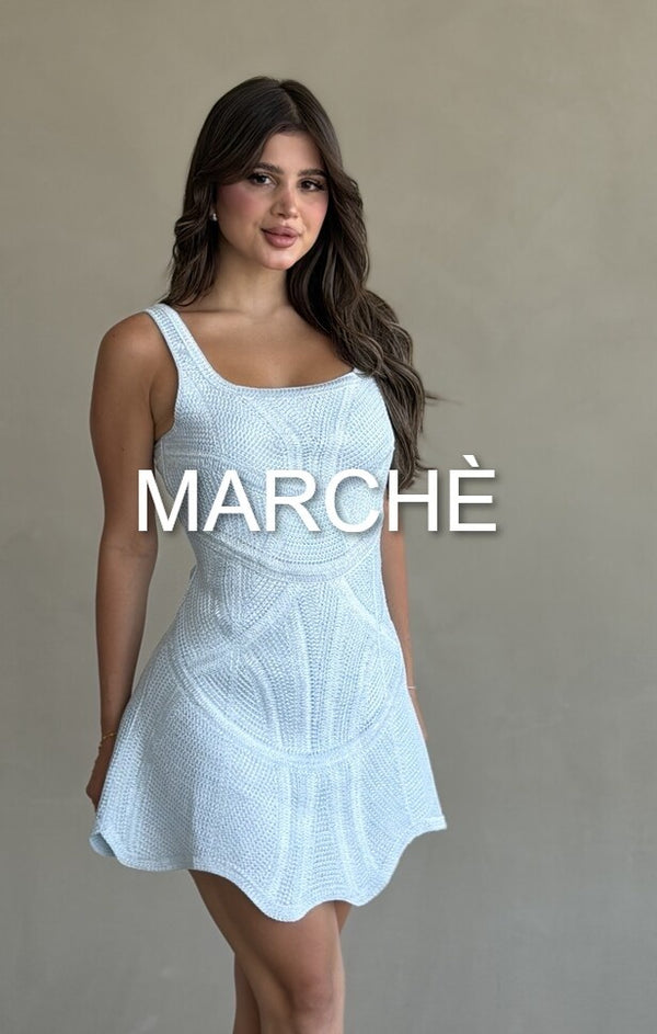 WAVE HEM LACE UP DRESS