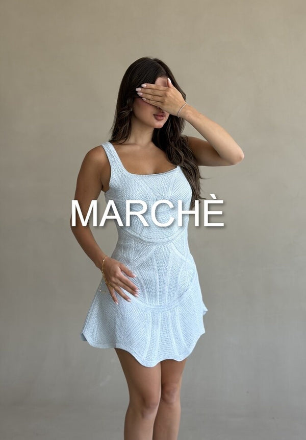 WAVE HEM LACE UP DRESS