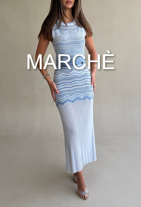 JACQUARD KNIT VEST + SKIRT
