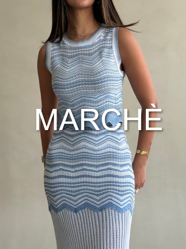 JACQUARD KNIT VEST + SKIRT