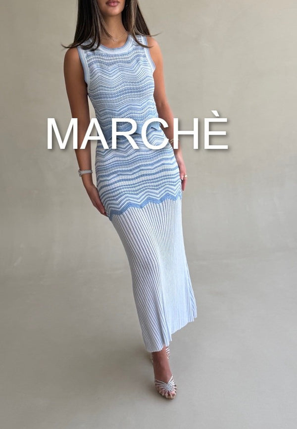 JACQUARD KNIT VEST + SKIRT
