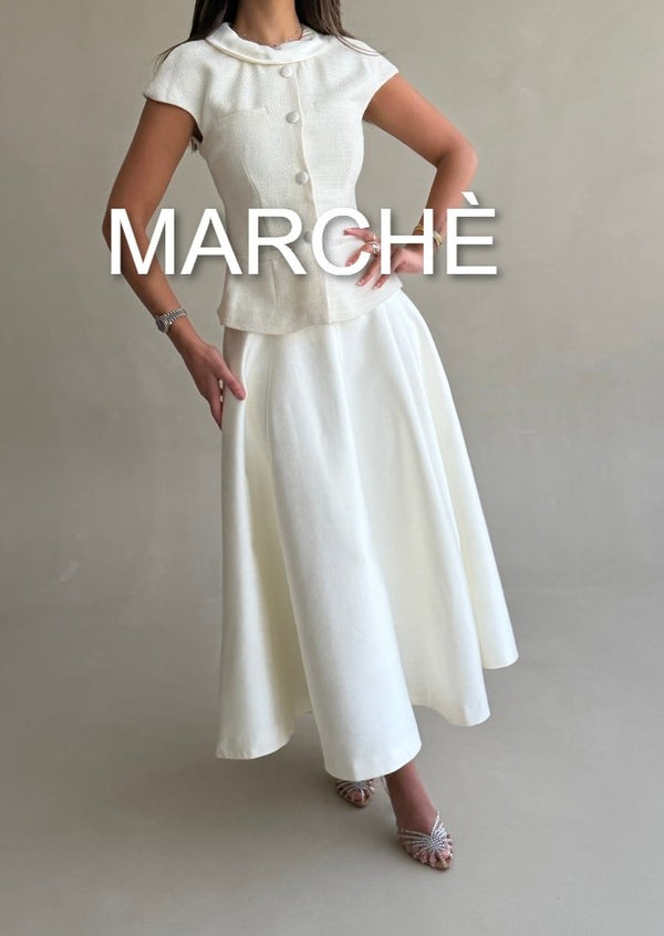 SET MANDARIN STYLE TOP  + SILK SKIRT